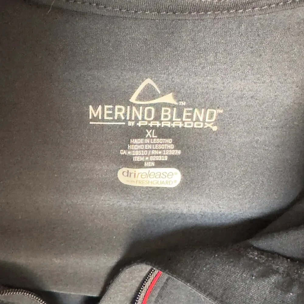 Men’s Paradox Merino blend base layer XL
